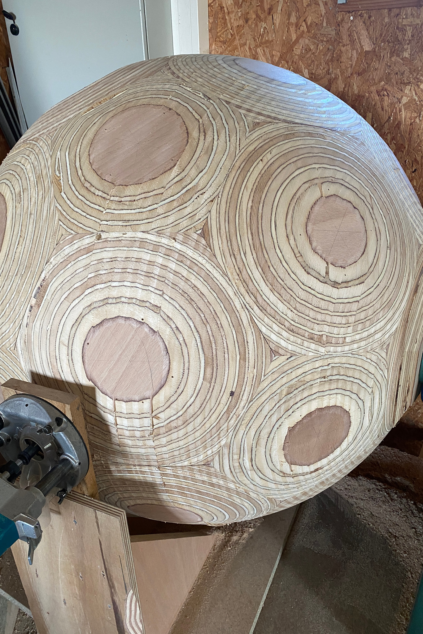 affinage sphère en bois